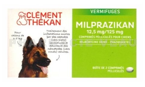 CLEMENT THEKAN Milprazikan 12.5 mg/125 mg Vermifuge CHIENS